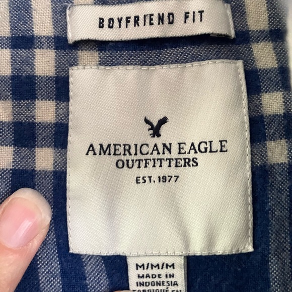 American Eagle blue flannel - Picture 3 of 3